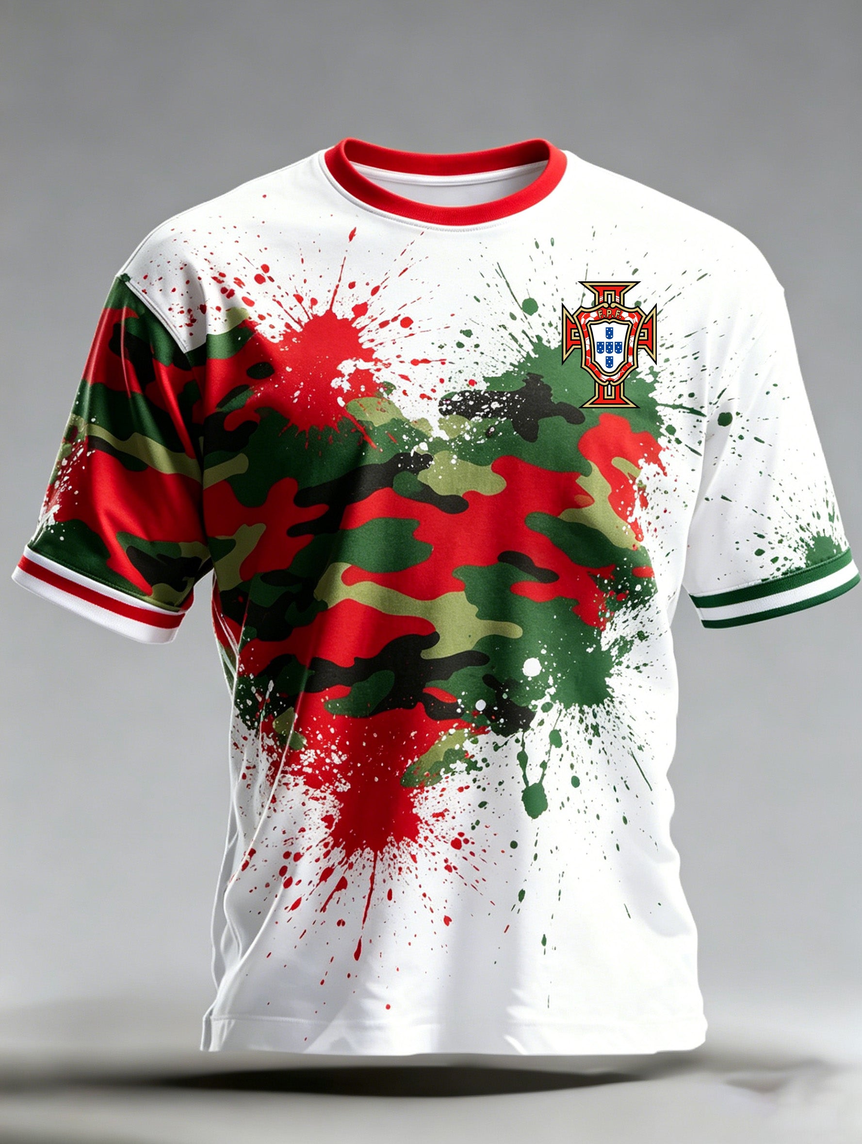 Men's Portugal Football Match Art Print T-Shirt