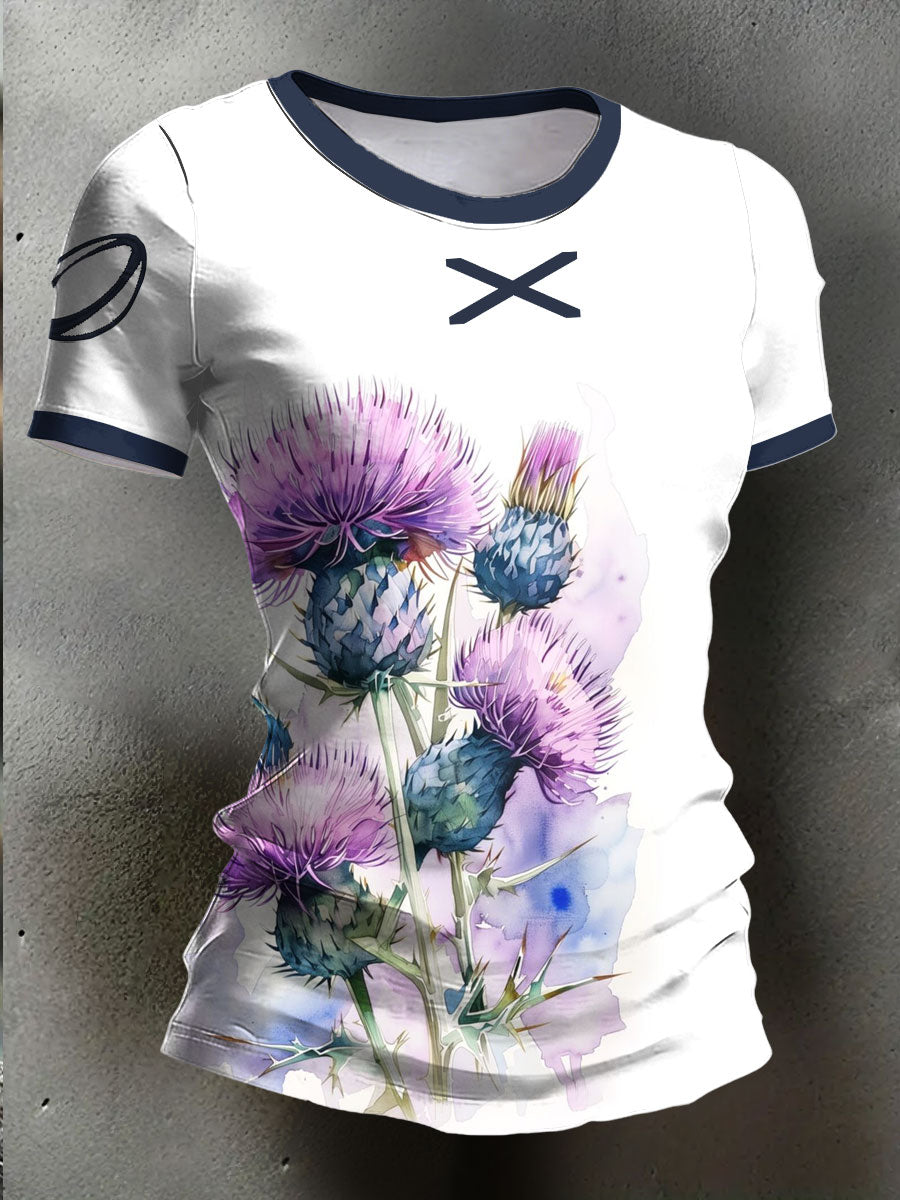 Women's Scotland Rugby Lover Printed T-shirt