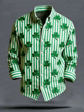 Men's St. Patrick's Day Shamrock Art Print Long-Sleeve Shirt