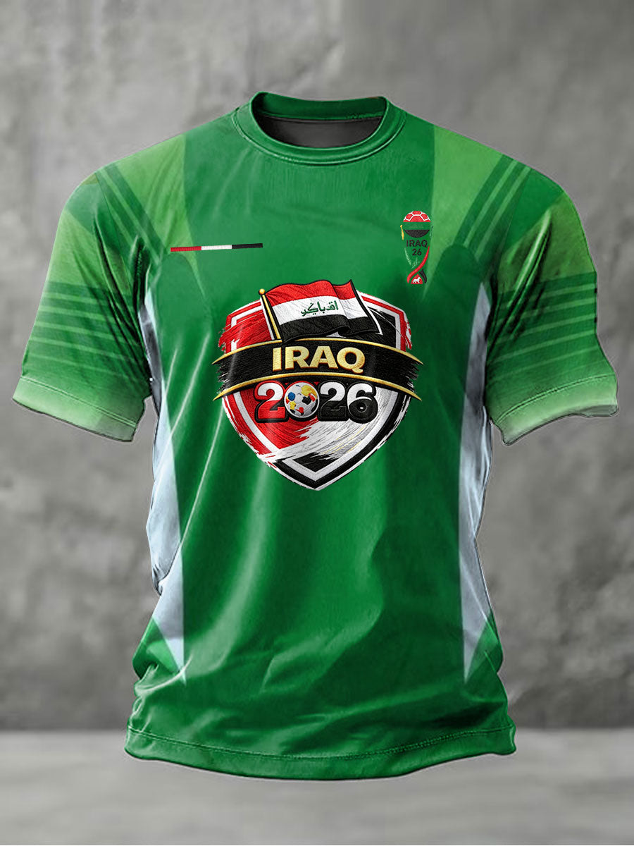 Men's Iraqi Football Casual T-shirt