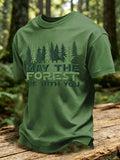 Men's May The Forest Be With You Print T-Shirt