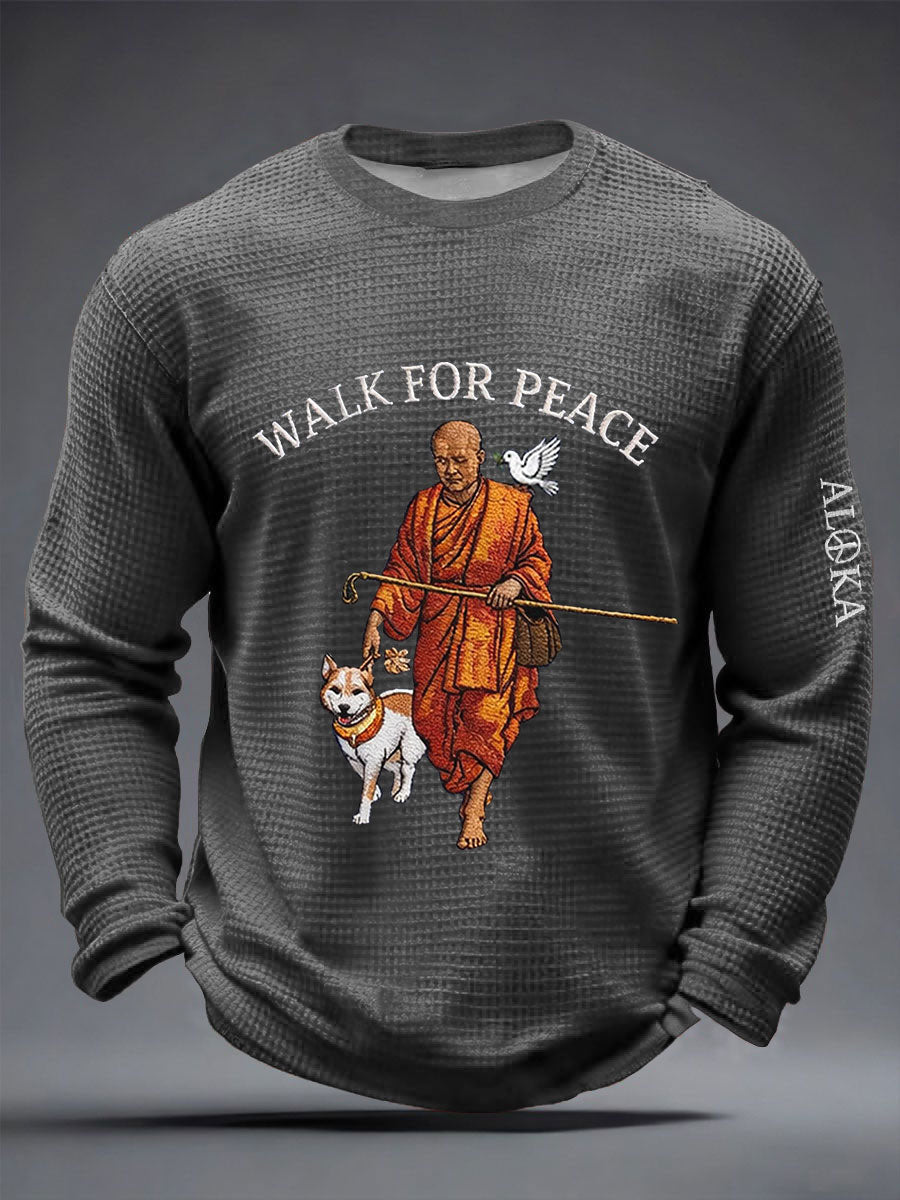 Men's Walk For Peace Waffle Long Sleeve T-Shirt