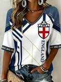 Retro British Football Fan-Style Casual Jersey